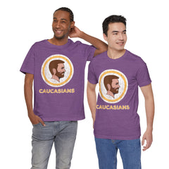 Bearded Graphic Tee - Funny Caucasians Satire Head Shot Unisex Jersey Short Sleeve Tee