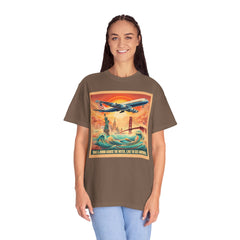 Vintage-Inspired Travel T-Shirt - 'Take a Jumbo Across the Water, Like to See America'