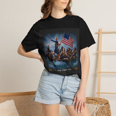 T‑Shirt — 'Lead, Fight, Win' Patriot Rowers American Flag Tee