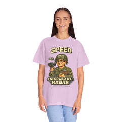 Speed Enforced By Radar T-Shirt — MASH 4077 Retro Traffic Cop Graphic Tee