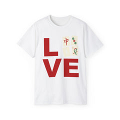 LOVE Mahjong with tile images Unisex Ultra Cotton Tee / See our matching coffee mugs