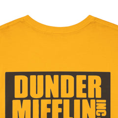 Akron Unisex Heavy Cotton Tee - Retro Dunder Mifflin Design for Nostalgic Fans