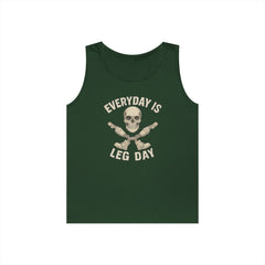 Fitness Tank Top - Skull Leg Amputee Gym Workout Shirt