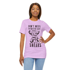 Funny Woman Barber Unisex Tee, Don't Mess with a Shears Shirt