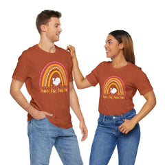 Thankful Teacher T‑Shirt – Retro Rainbow Turkey Teacher Appreciation Tee