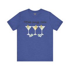 Mah-jongg-tinis  / Mahjong Martini graphics  / Unisex Jersey Short Sleeve Tee /  See Our Matching Tote Bags and Coffee Mugs