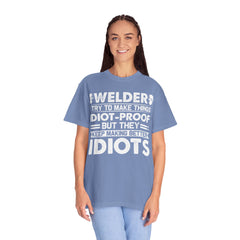 Fun Welder T-Shirt - 'Idiot-Proof' Design for Welding Enthusiasts