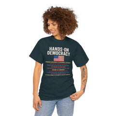 Hands-On Democracy Unisex Heavy Cotton Tee - Political Statement Shirt