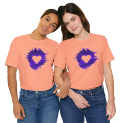 Galaxy Heart Tee — Purple or Green Splatter Heart T-Shirt