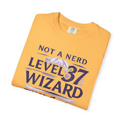 Level 37 Wizard T-Shirt — "Not a Nerd" THAC0 Survivor D&D Gamer Tee