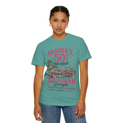 Bhavna Personalized 50th Birthday Girls Trip Savannah, Georgia T-Shirt