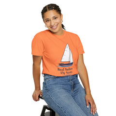 Hempstead Bay Sailing Club Graphic T-Shirt — "Real Sailors Fly Scots" Nautical Tee