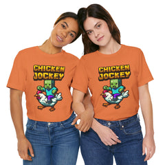 Video Game Chicken Jockey Tee - Unisex Short Sleeve T-Shirt