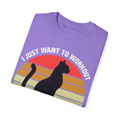 Workout & Cat Lover Unisex T-Shirt - I Just Want to Workout and Hang with My Cat