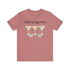 Mah-jongg-tinis  / Mahjong Martini graphics  / Unisex Jersey Short Sleeve Tee /  See Our Matching Tote Bags and Coffee Mugs