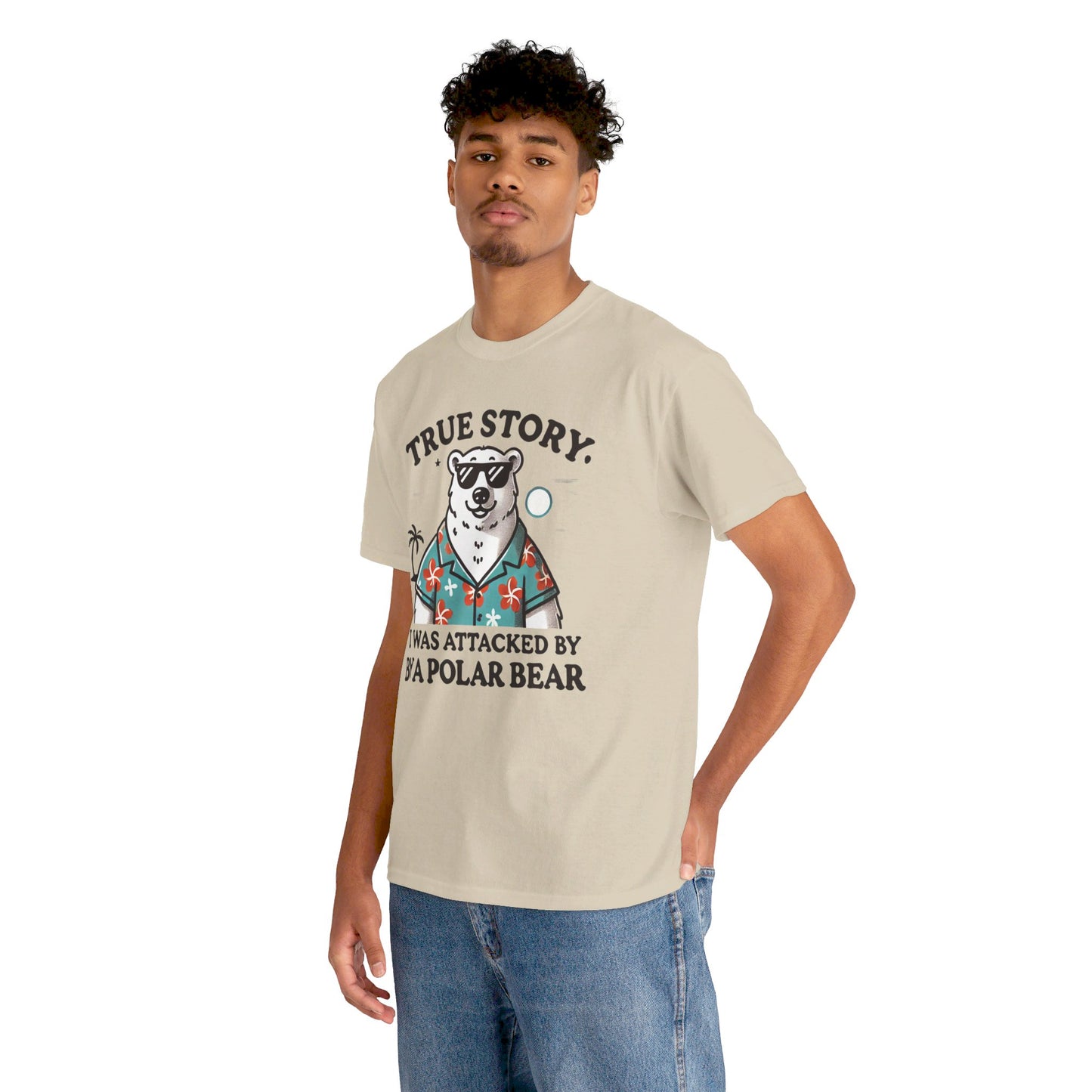 True Story I Was Attacked By A Polar Bear - Unisex Garment-Dyed T-shirt