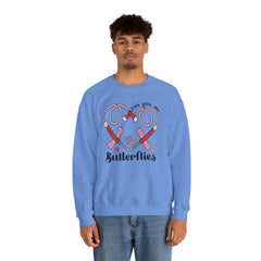 You Give Me Butterflies - Unisex Heavy Blend™ Crewneck Sweatshirt
