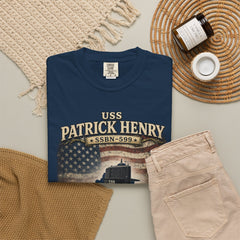 USS Patrick Henry SSBN 599 Submarine T-Shirt with a quote from its namesake