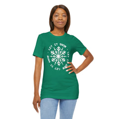 Let It Snow Snowflake T-Shirt — Christmas Winter Tee