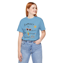 Summer Is — Graphic Tee (Sunglasses, Ice Cream & Sandals)