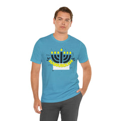 Hanukkah Menorah - Unisex Jersey Short Sleeve Tee