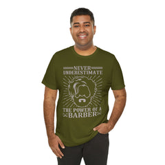 Never Underestimate the Power of a Barber Tee - Unisex Short Sleeve Shirt, Barber Gift, Hair Stylist Apparel, Funny Barber Shirt, [...]