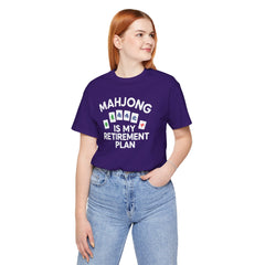 Mahjong Retirement Plan Tee, Fun Unisex T-Shirt for Game Lovers, Perfect Gift for Retirees, Mahjong Enthusiasts, Casual Wear