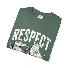 Alligator and Manatee Respect the Locals T-Shirt — Vintage Beach Vibes Graphic Tee