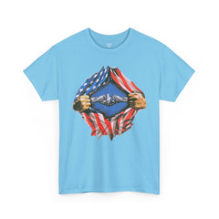 United States Navy Super Submariner tear open T Shirt, Red White and Blue, Patriotic Tee