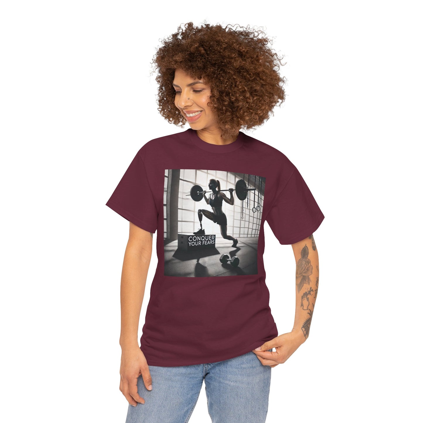 Amputee Conquer Your Fear  - Unisex Heavy Cotton Tee