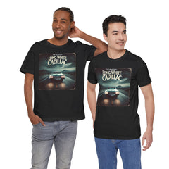 Long White Cadillac Classic Car-Themed Music - Unisex Tee