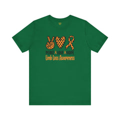 Limb Loss Awareness - Unisex Short Sleeve Tee,Amputee Awareness,Leg Amputee,Arm Amputee,Gift For Him,Gift For Her,Unique Amputee Gift