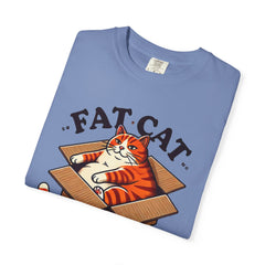 Fat Cat Happy Cat Graphic T-Shirt — Garment-Dyed Unisex Tee