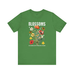 Floral Tee - Blossoms Blooming With Timeless Charm - Positive Vibes