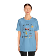Summer Is — Graphic Tee (Sunglasses, Ice Cream & Sandals)