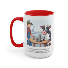 COW TIPPING Awareness - Accent Mugs | Cow Tipping Is Real, Bovine Humor. Gift For Him, Gift For Her, Farm Humor, Cow Fan Gift, Farm Animal