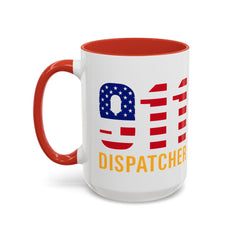 Vintage 911 Dispatcher Patriotic Coffee Mug, 11oz, 15oz