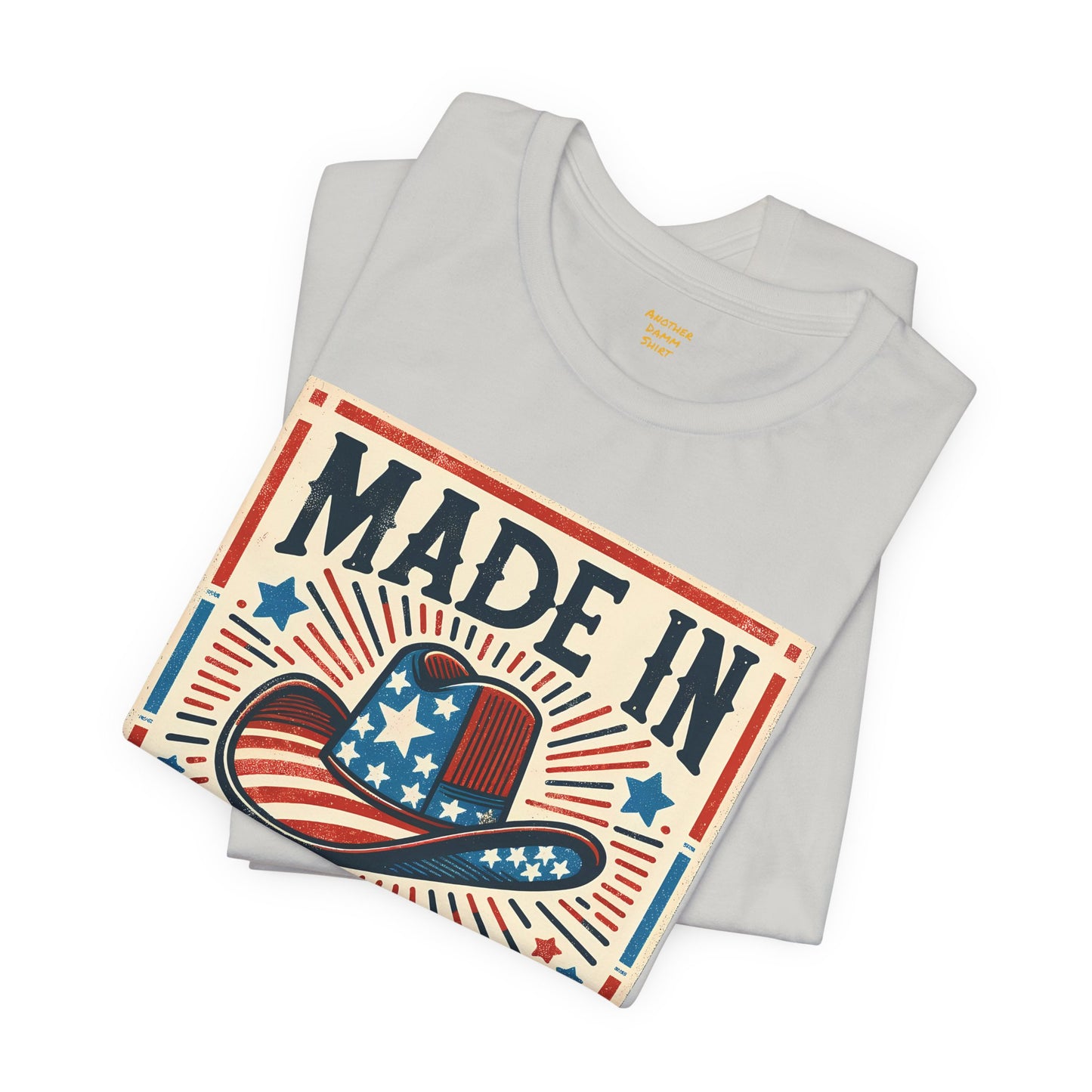 Made In America Cowboy Hat Graphic, Unisex Jersey Short Sleeve Tee