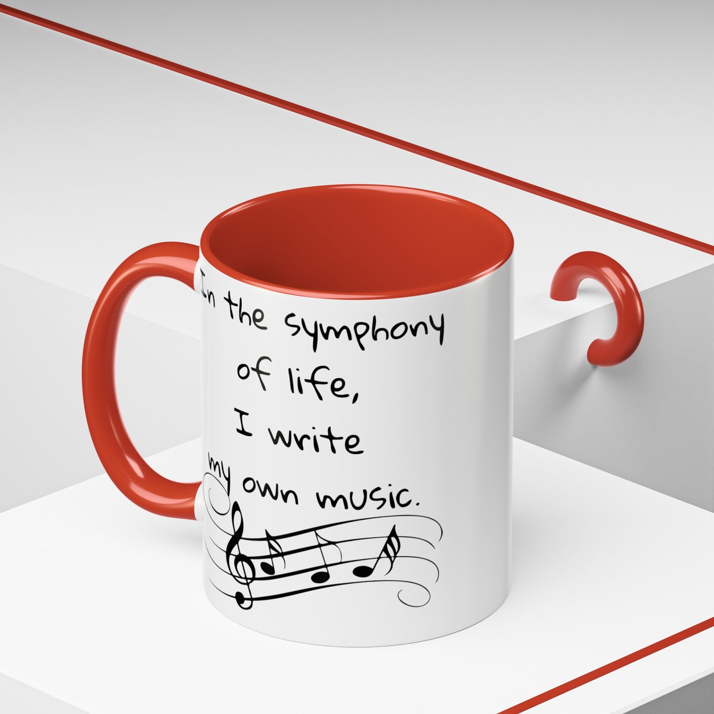 Life symphony mug, music lover gift, ceramic coffee mug, inspirational quote mug, white ceramic mug, 11oz mug, 15oz mug, musician gift, gift for composer, motivational mug, unique coffee mugs, custom quote mugs.