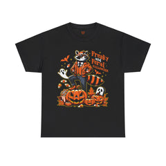 Freaky And Feral Halloween Raccoon! Graphic Unisex Heavy Cotton Tee