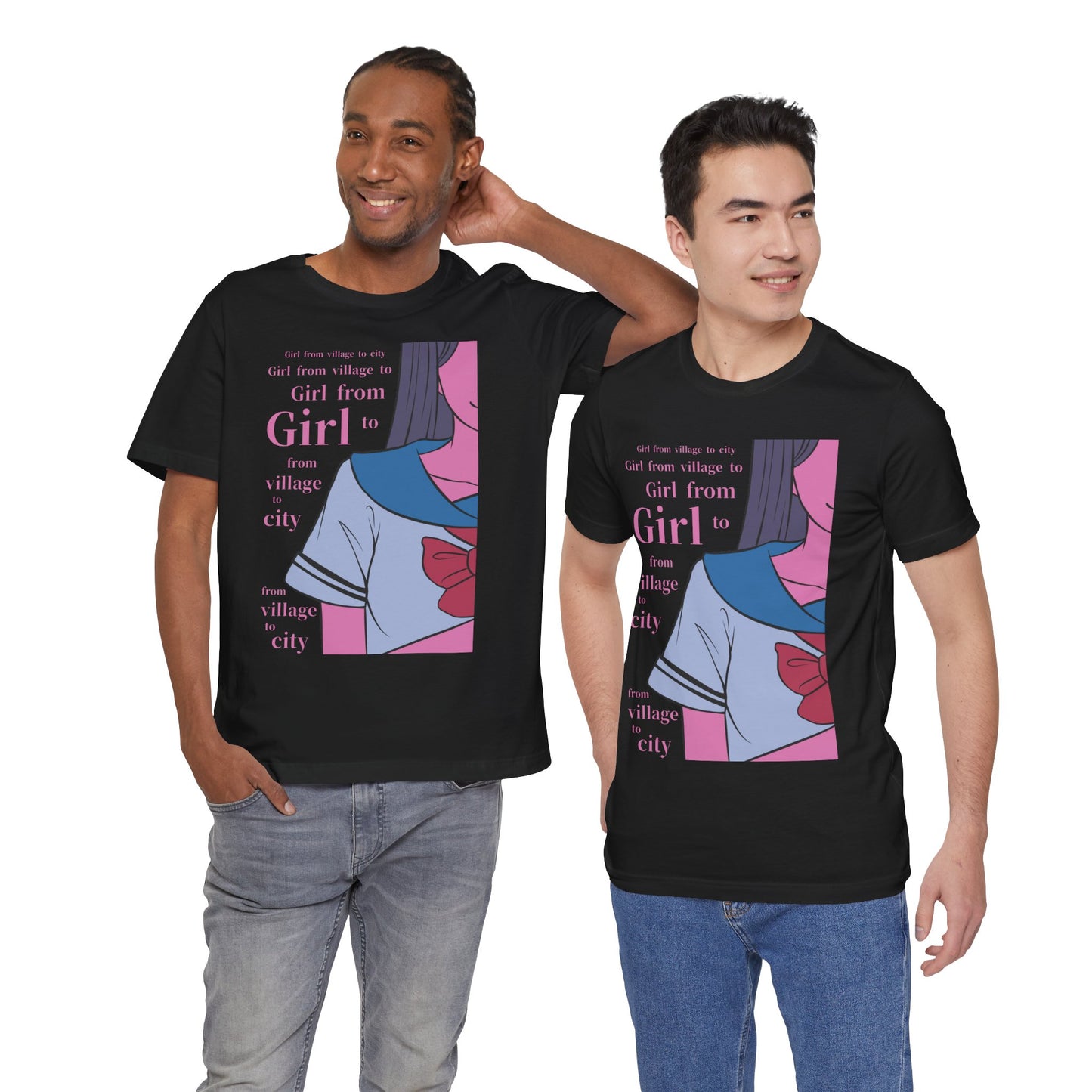 Anime Girl Art - Unisex Jersey Short Sleeve Tee