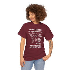 Clumsy Funny Goat Graphic Tee | Unisex Heavy Cotton Tee | Great Gift for Animal Lovers, Birthdays, Casual Wear, Humorous Gifts, Everyday Style