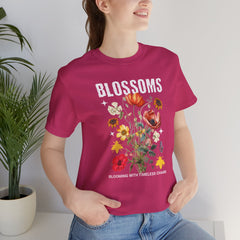 Floral Tee - Blossoms Blooming With Timeless Charm - Positive Vibes