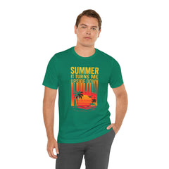 Summer Vibes Unisex Tee - "Summer, It Turns Me Upside Down" Graphic Shirt