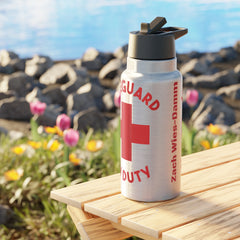 Personalized Stainless Steel Tumbler, Lifeguard On Duty, 32oz