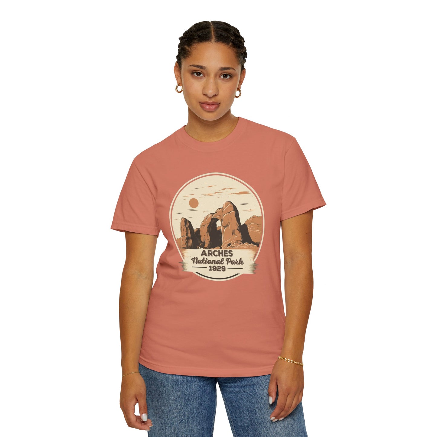 Arches National Park Graphic, Comfort Colors Soft Relaxed Fit Unisex Garment-Dyed T-shirt