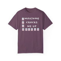 Mahjong Cracks Me Up, Comfort Colors 1717, Funny Graphic Tee, Unisex Garment-Dyed T-shirt, gift for mahjong player, mahjong lover gift, casual wear tee, humorous t-shirt, novelty mahjong shirt