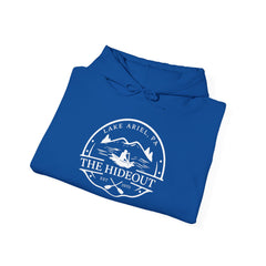 The Hideout Adventure Hoodie – Lake Ariel, PA Mountain Graphic Hooded Sweatshirt