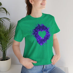 Galaxy Heart Tee — Purple or Green Splatter Heart T-Shirt