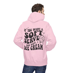 Volleyball Pullover Hoodie - Soft Serve Ice Cream Quote